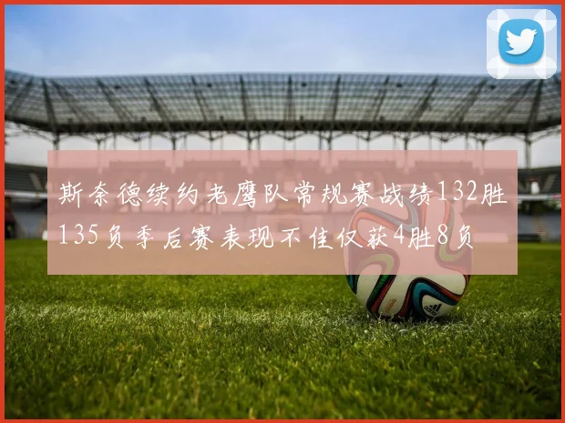 斯奈德续约老鹰队常规赛战绩132胜135负季后赛表现不佳仅获4胜8负